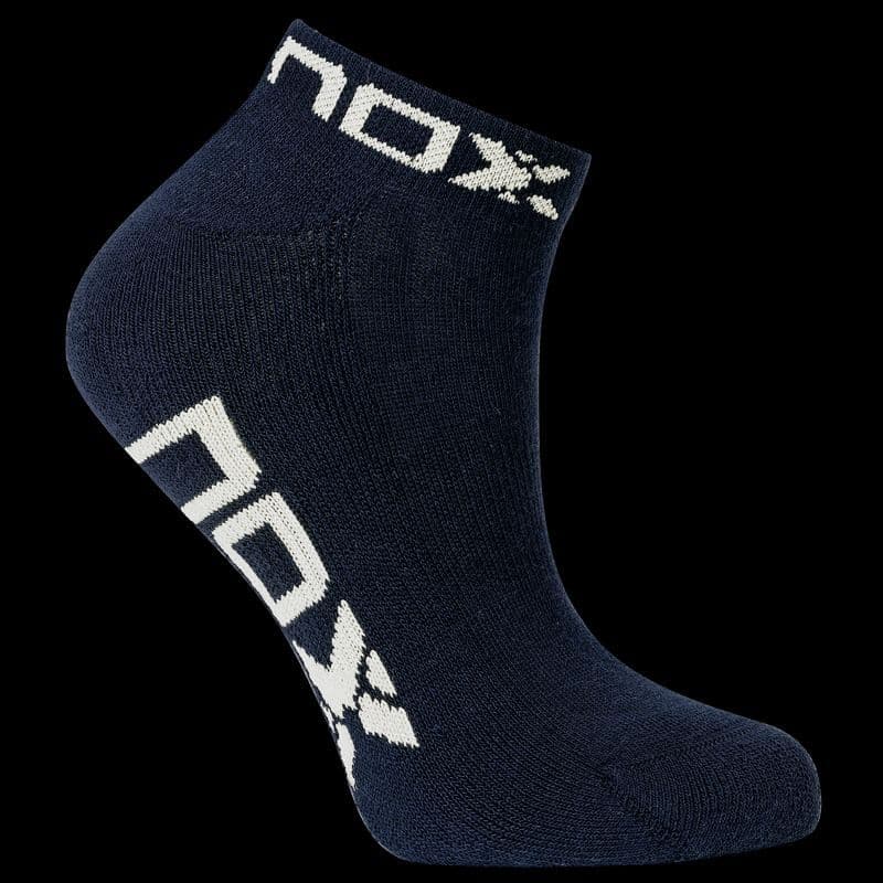 גרביים קצרים לנשים כחול כהה עם לוגו לבן